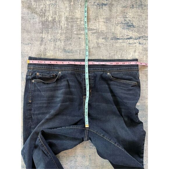 Levi Strauss Signature Dark Wash Totally Shaping Pull On Skinny Jeans 34 x 28 - Picture 5 of 6